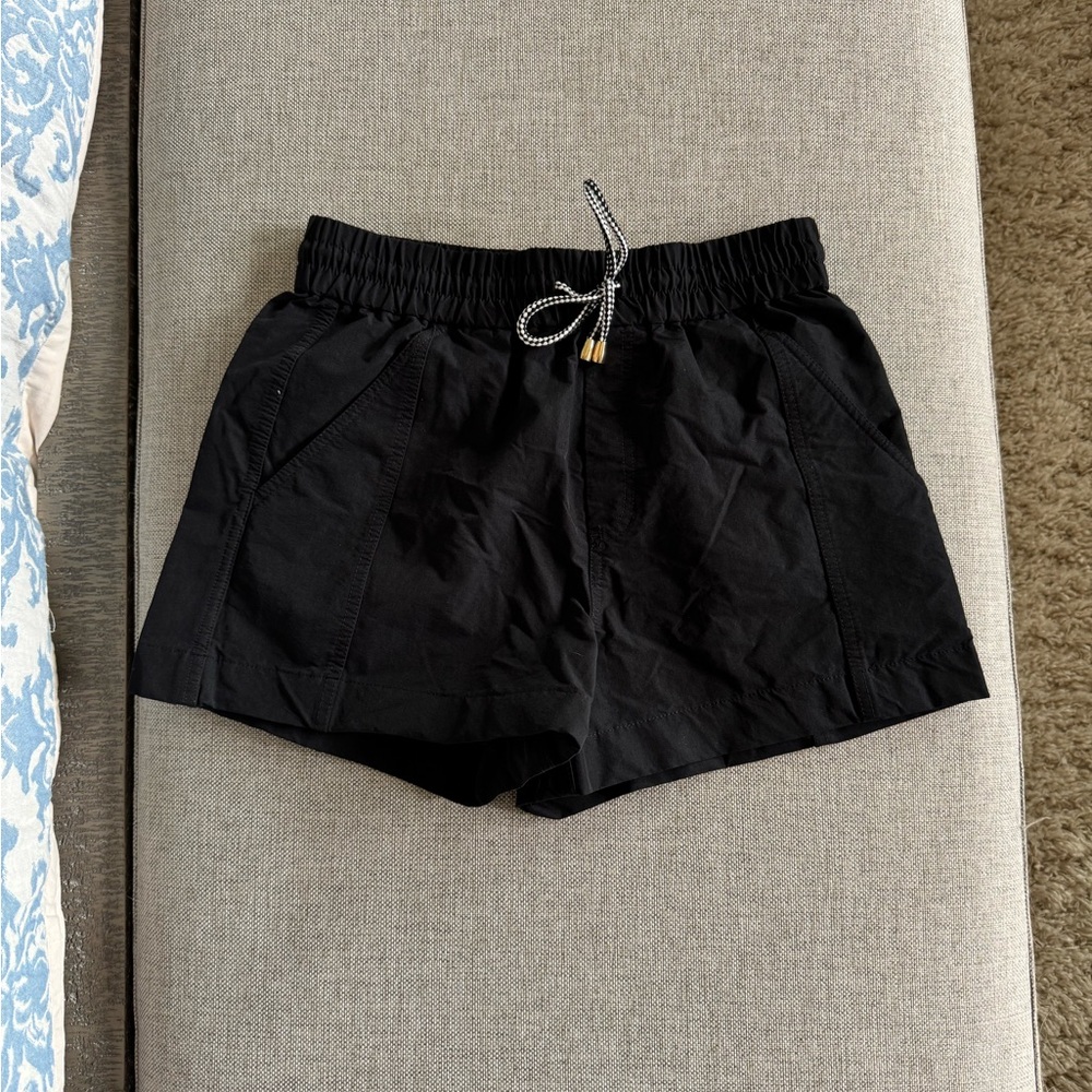 J. Crew Black Athletic Shorts with Elastic Waistband